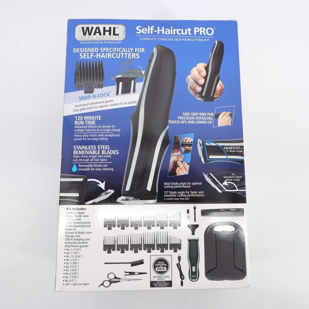 NEW Wahl Self-Haircut Pro Cordless Haircutting Kit 15° SmartCut blade